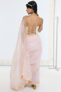 Handwoven Creamy Peach Saree
