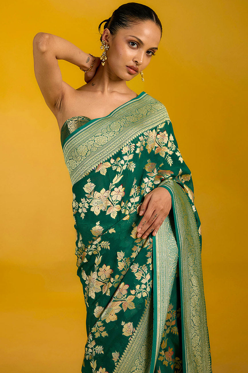 Frosted Fern Saree