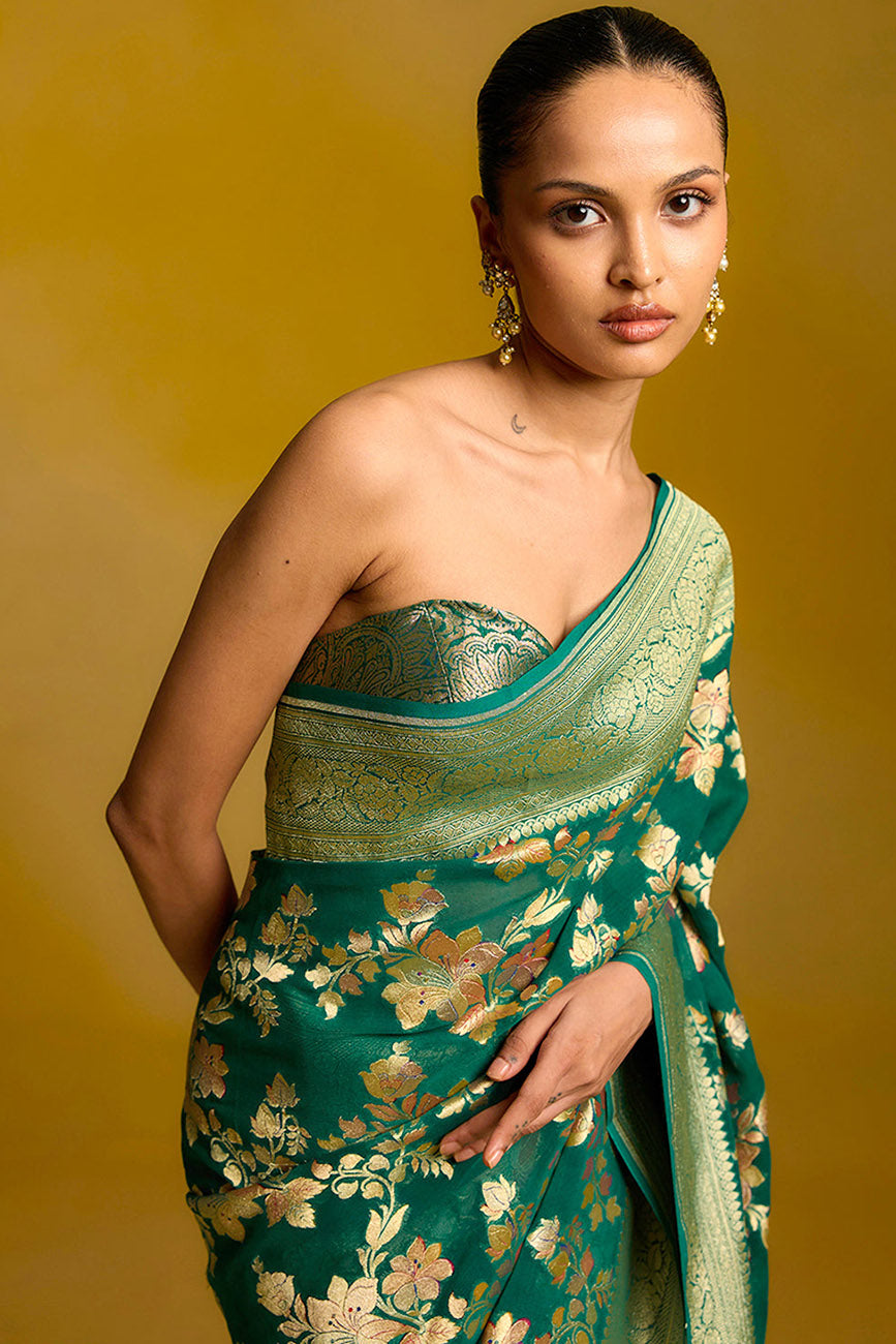 Frosted Fern Saree