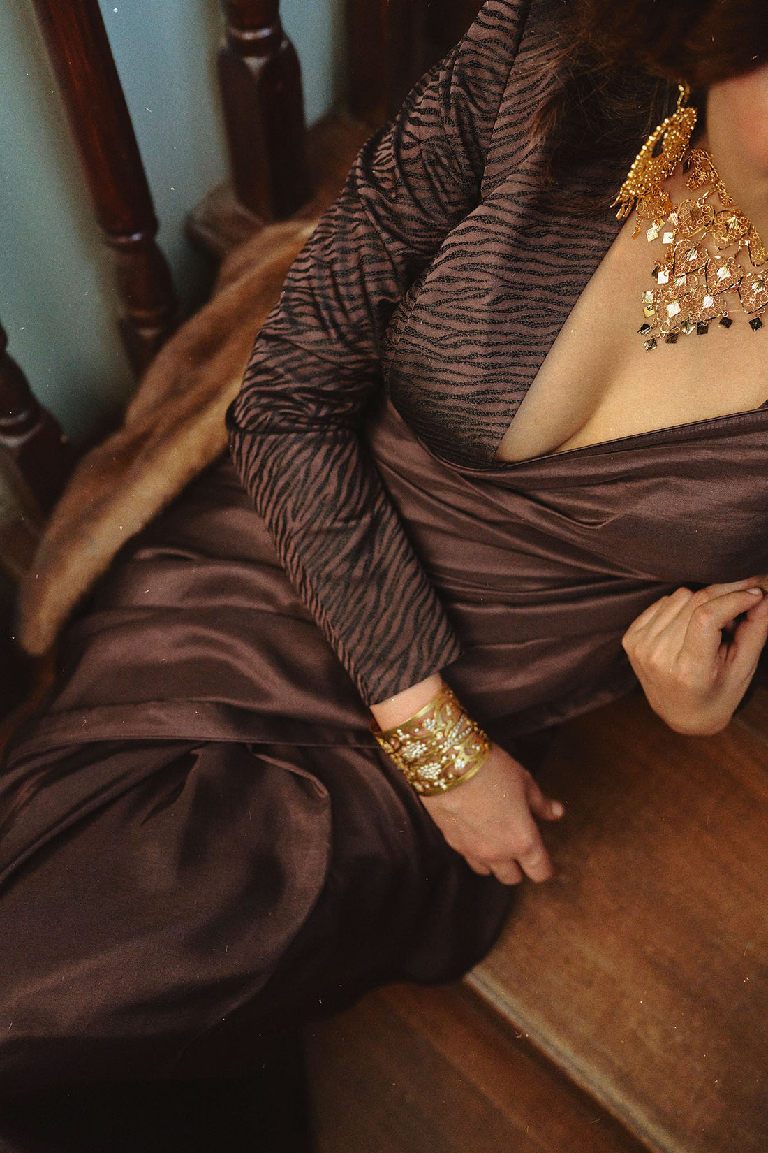 Handwoven Espresso Brown Silk Saree