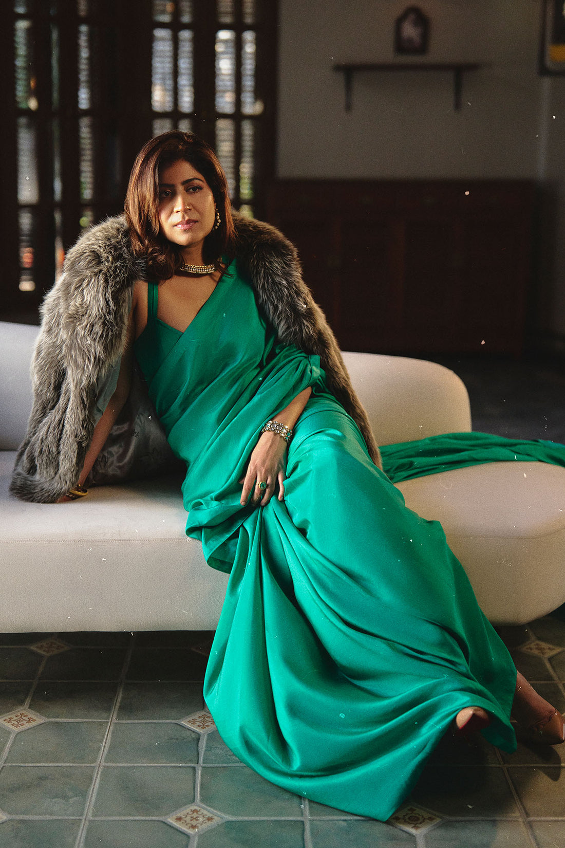 Handwoven Peppermint Green Silk Saree