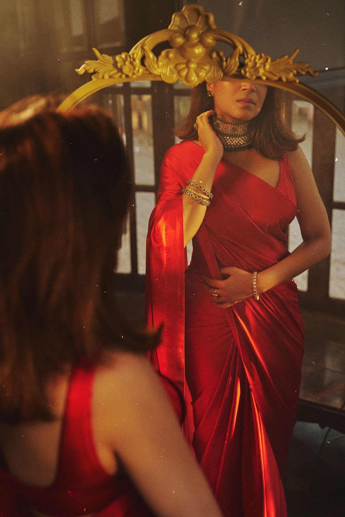 Handwoven Scarlet Silk Saree