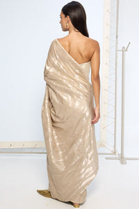 Handwoven Beige Silk Saree