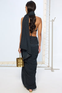 Noir Polka Dotted Saree