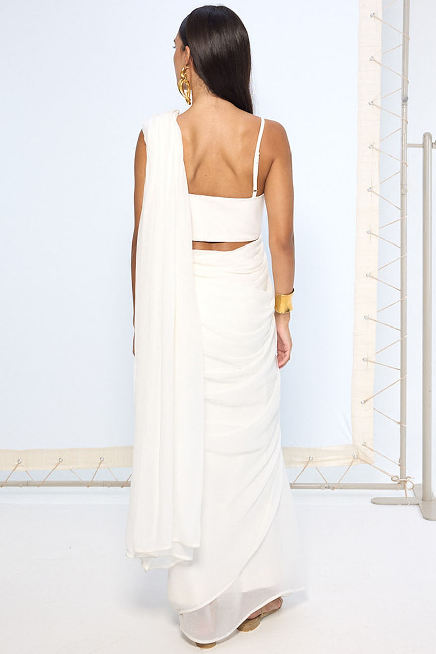 Ivory Movable Brooch Saree