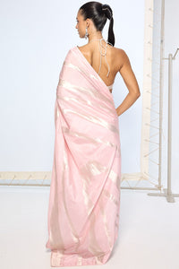 Handwoven Blush Pink Silk Saree