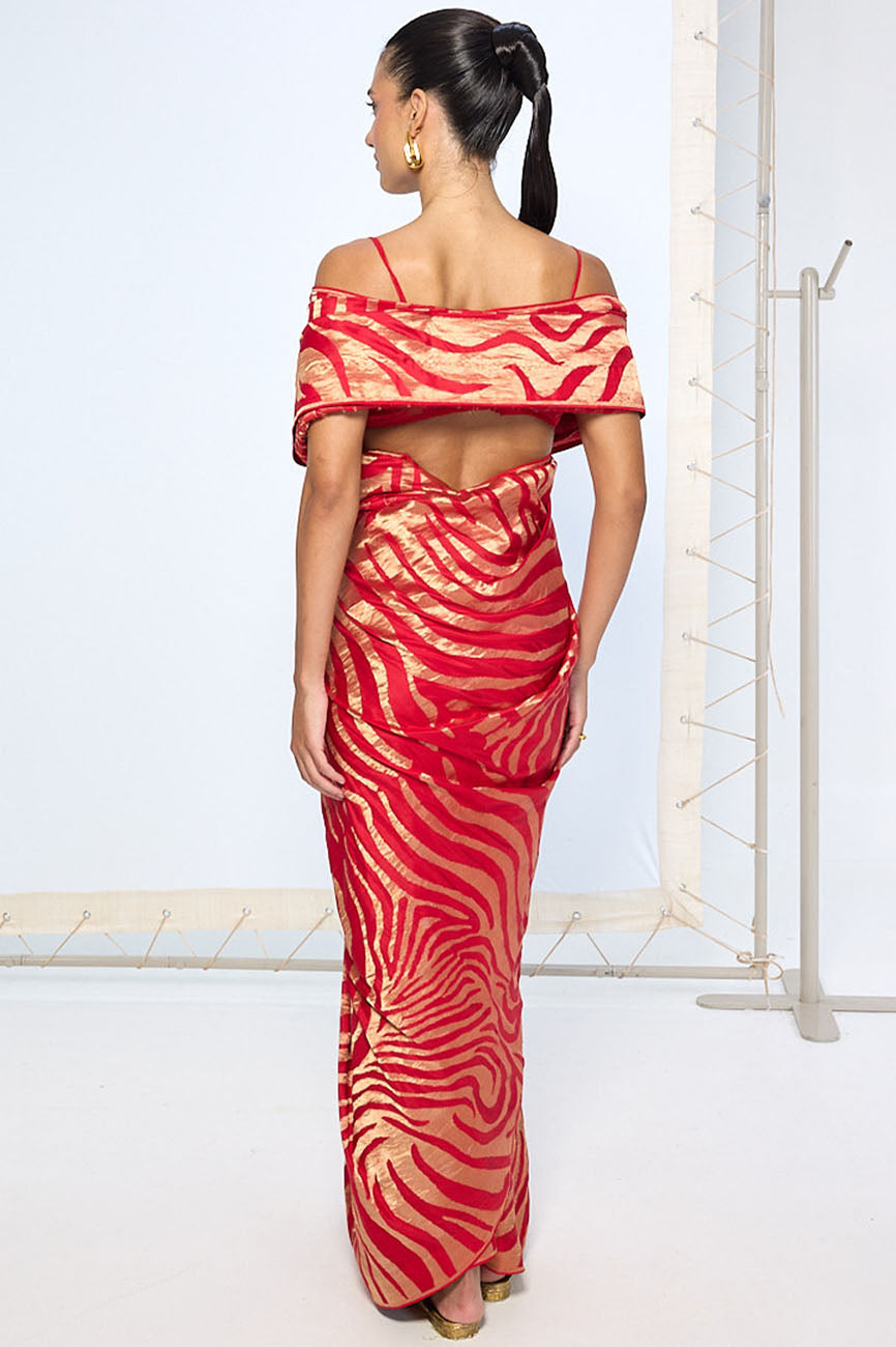 Handwoven Classic Red Silk Saree