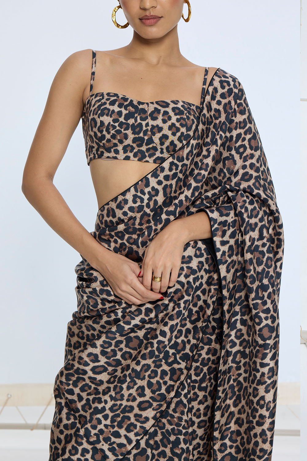 Cheetah Print Saree