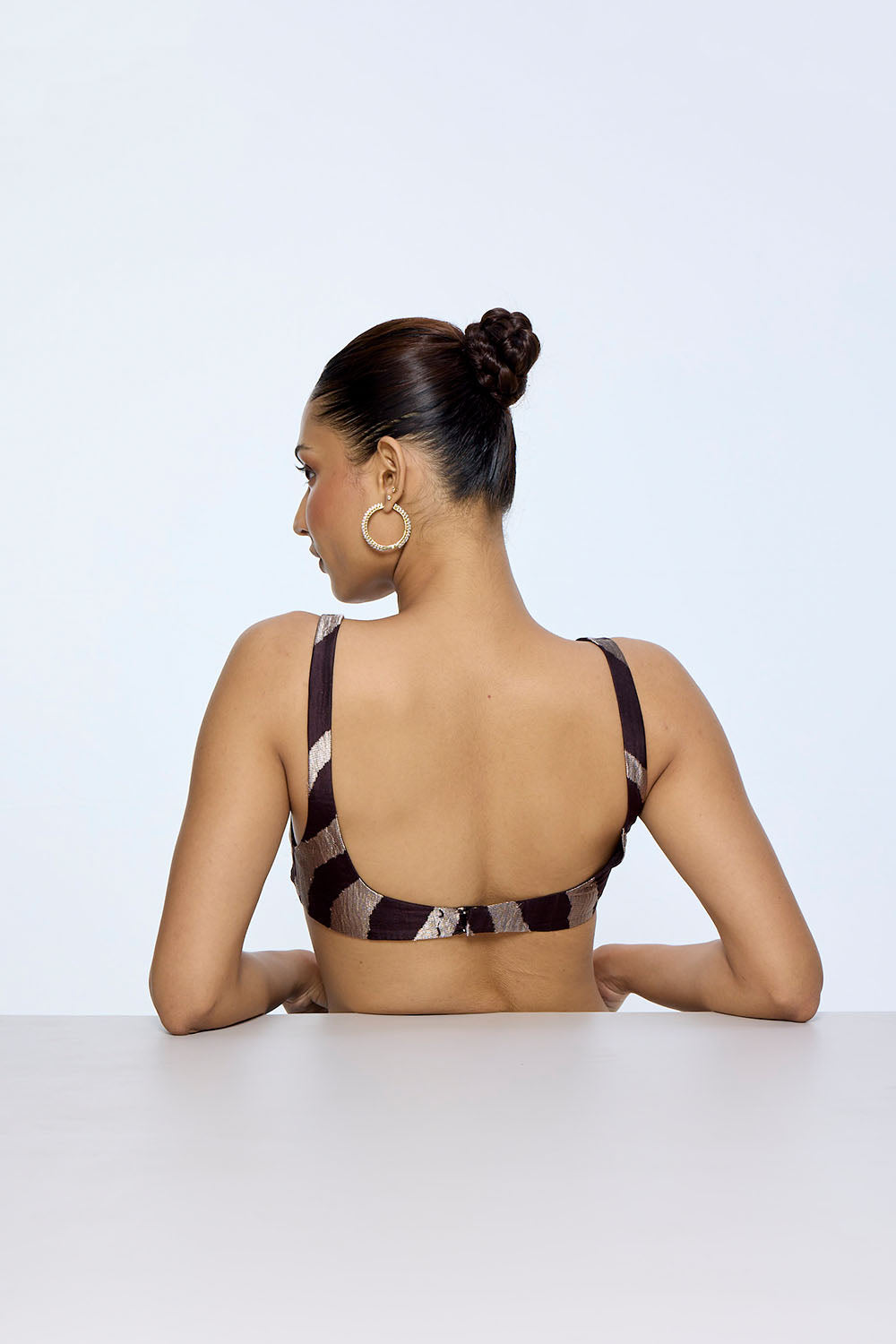 Handwoven Silver Zari Blouse