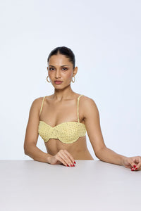 Butter Yellow Polka Dot Blouse