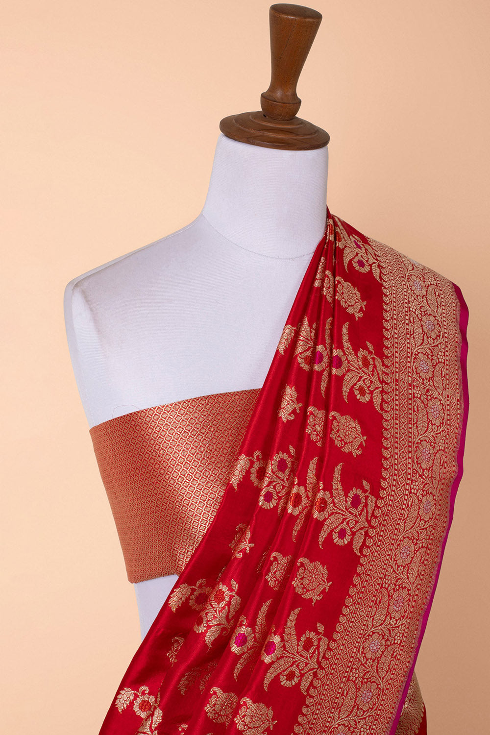 Handwoven Red Silk Saree