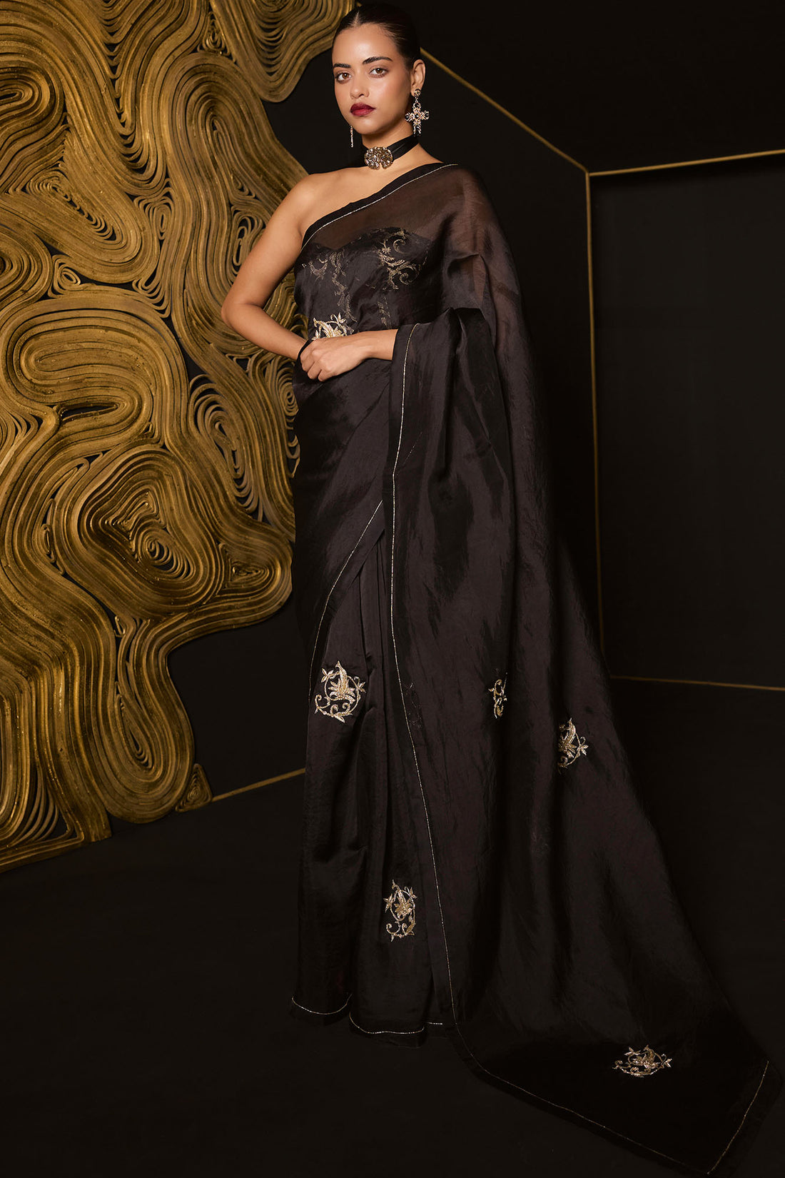 Midnight Kiss Saree Black