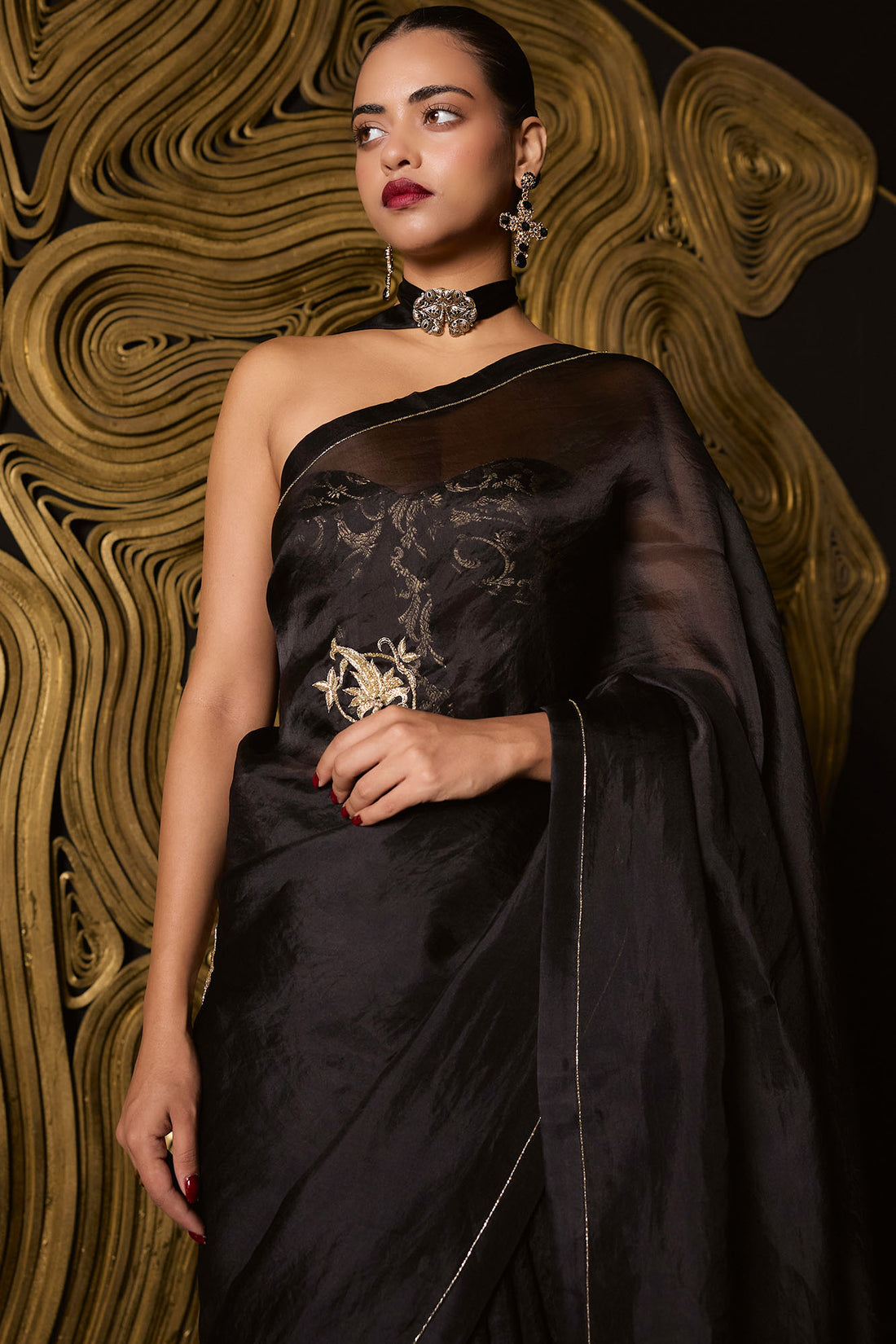 Midnight Kiss Saree Black