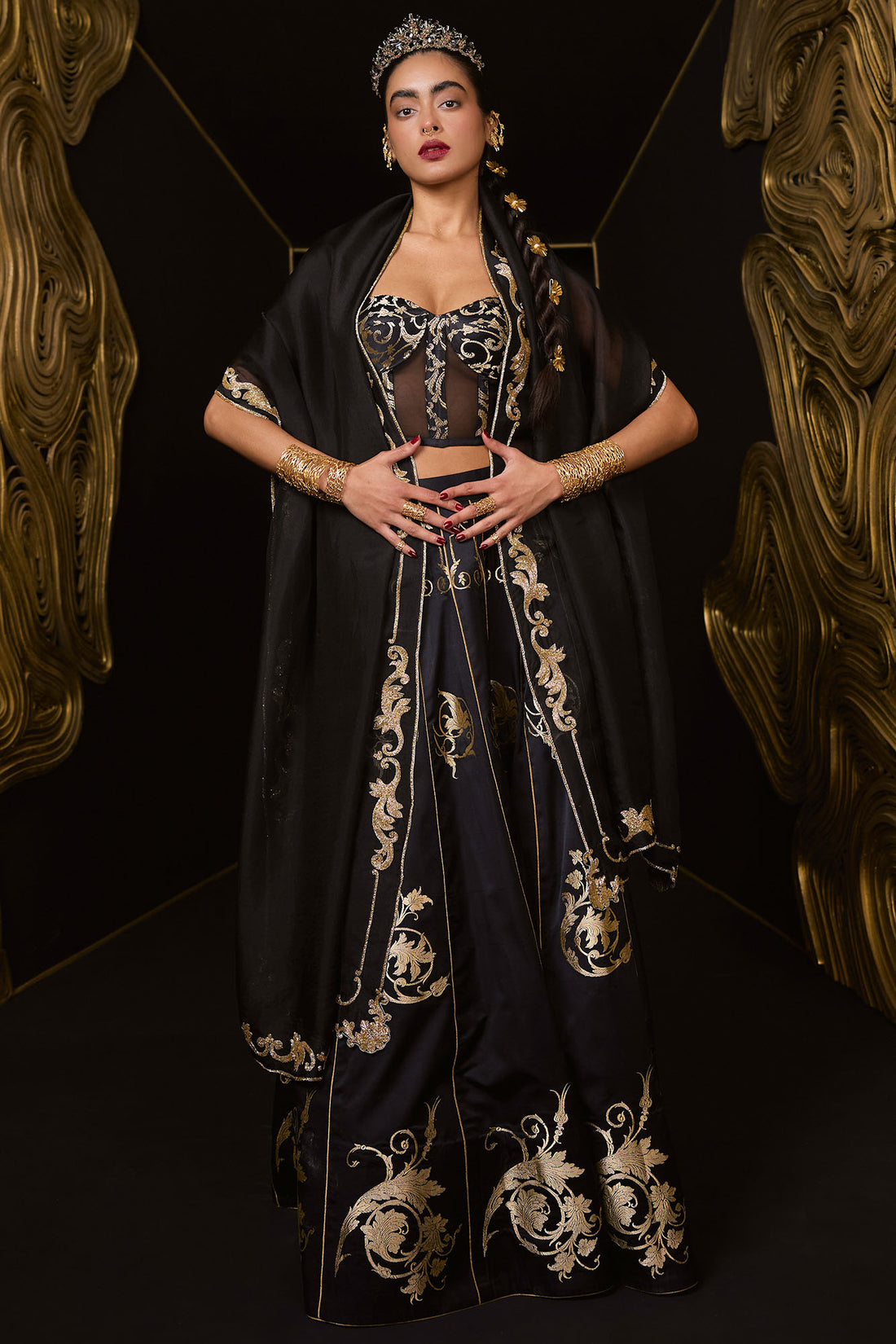Vixen Lehenga Black