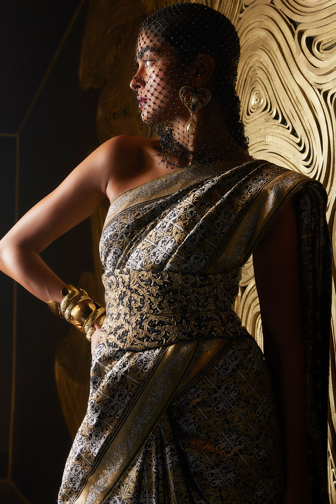 Empress Saree Black