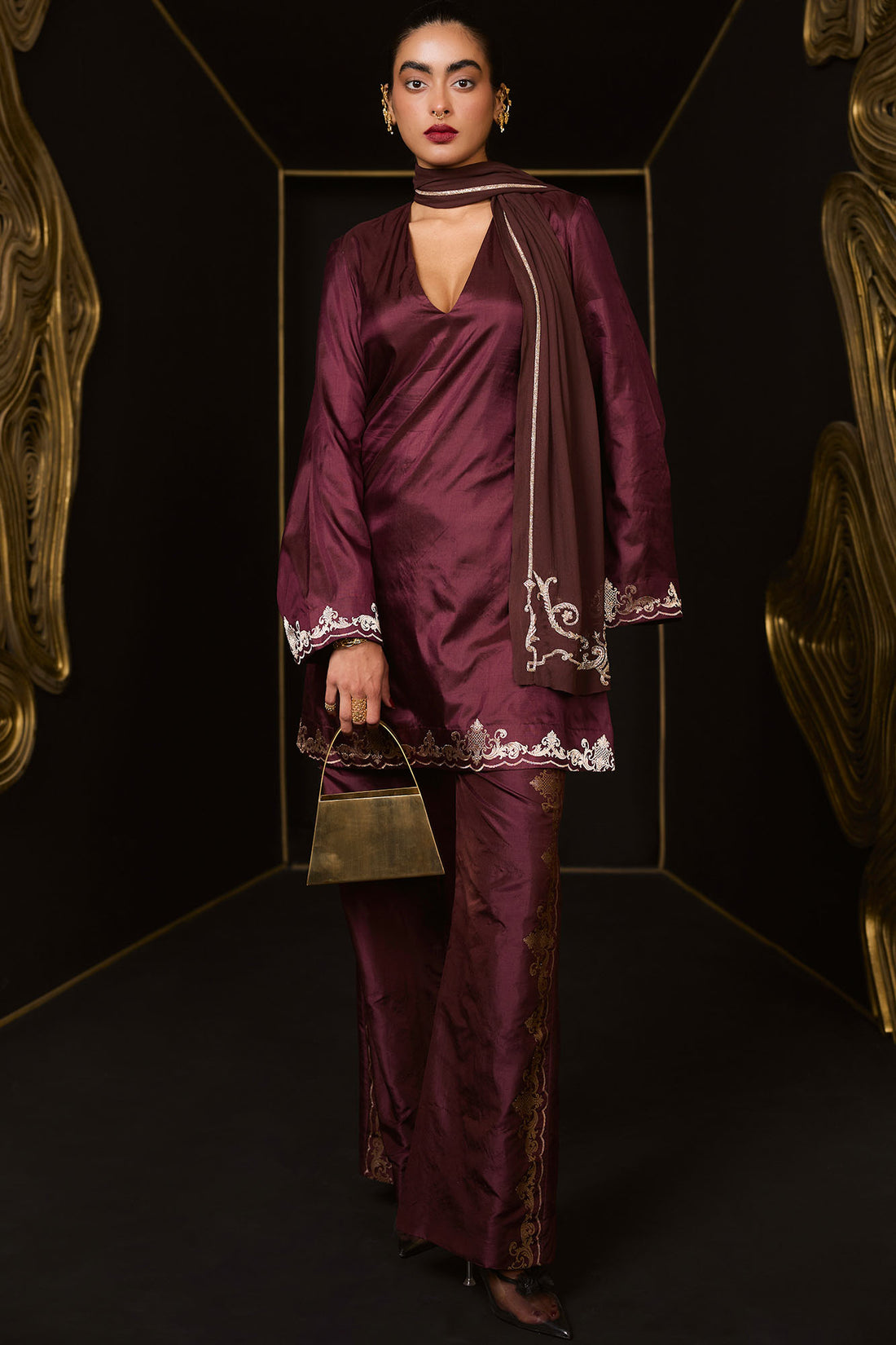 Forever Us Kurta Set Maroon