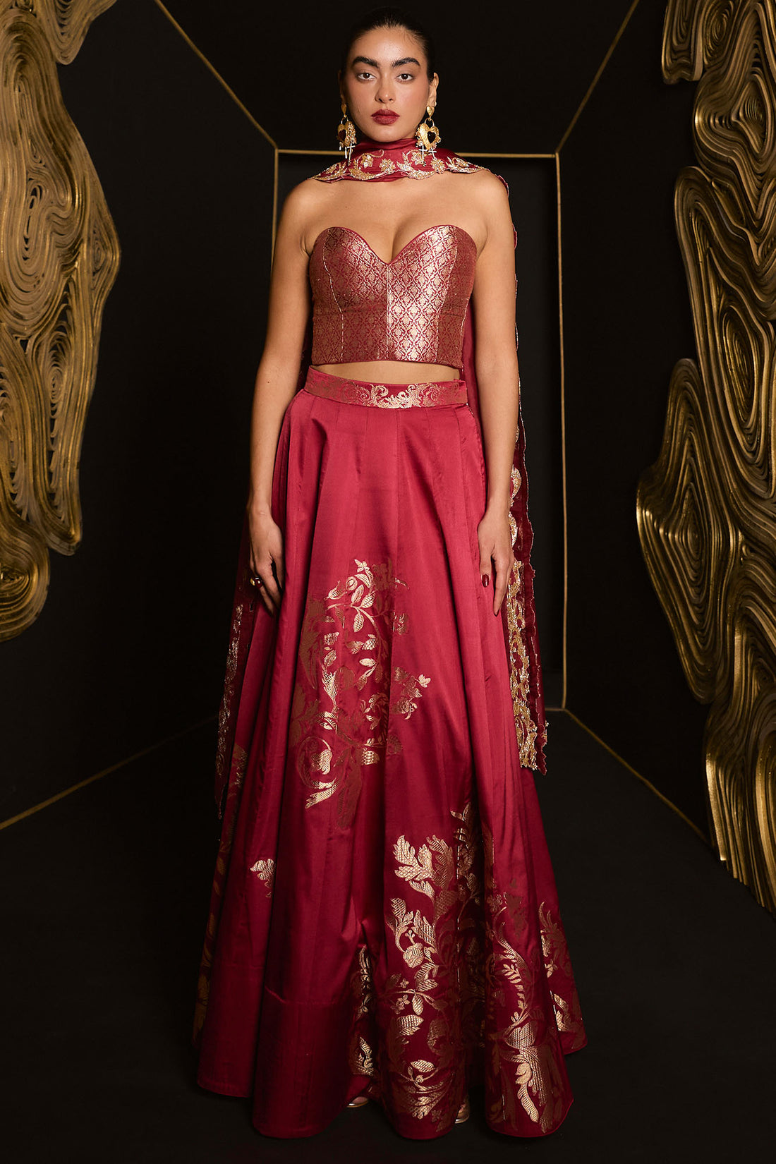 Stay With Me Lehenga Maroon