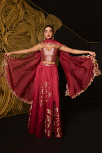 Stay With Me Lehenga Maroon