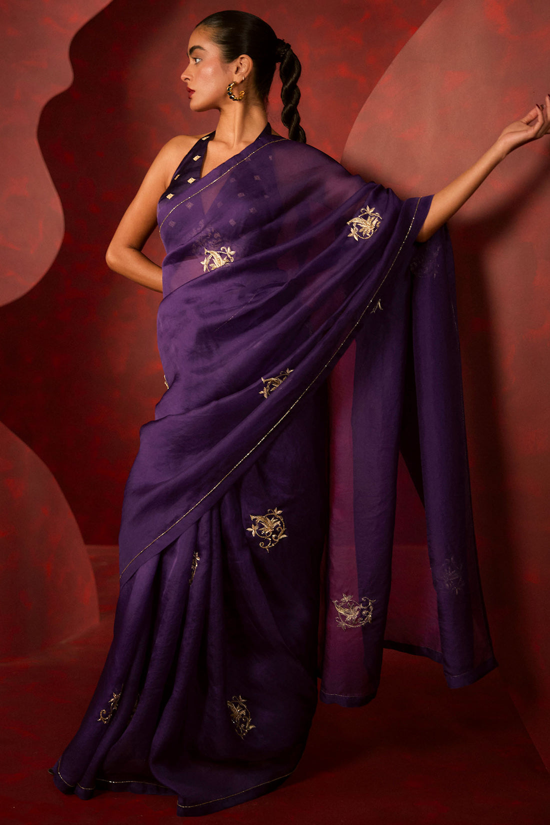 Midnight Kiss Saree Purple