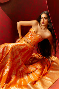 Crimson Kiss Lehenga Rust