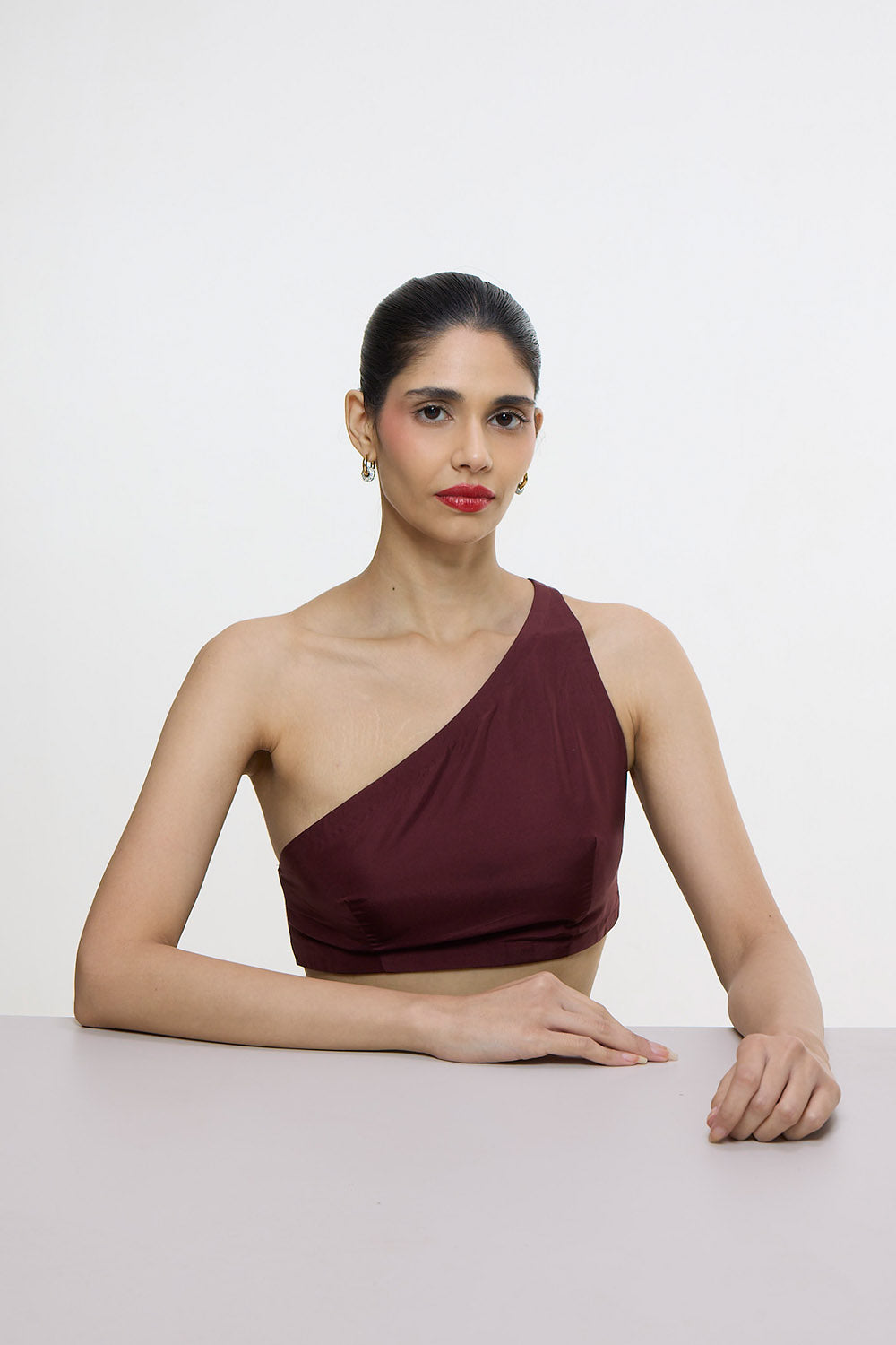 Handwoven Burgundy Blouse