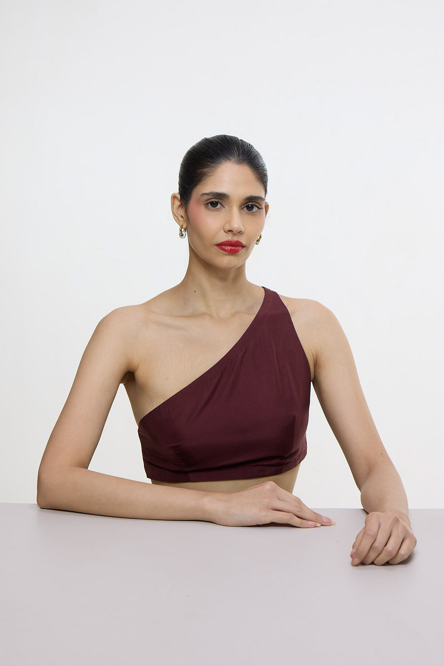 Handwoven Burgundy Blouse