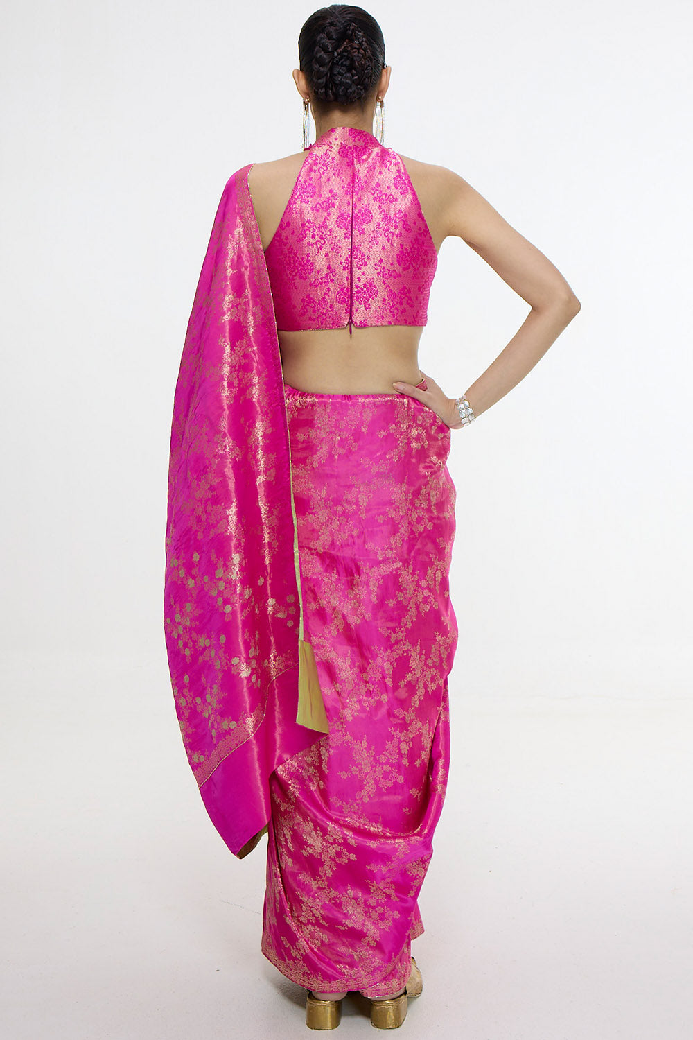 Handwoven Deep Pink Saree