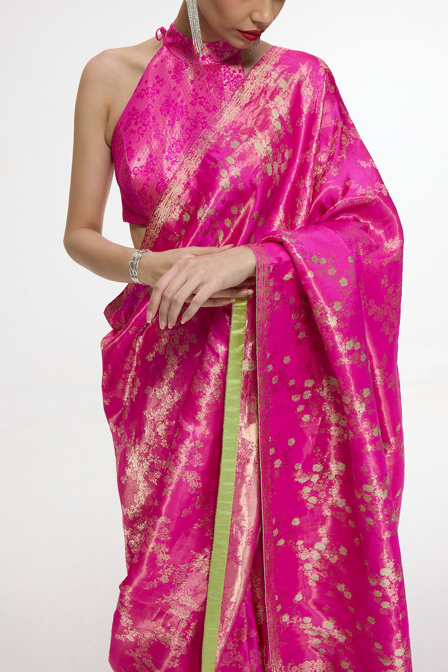 Handwoven Deep Pink Saree