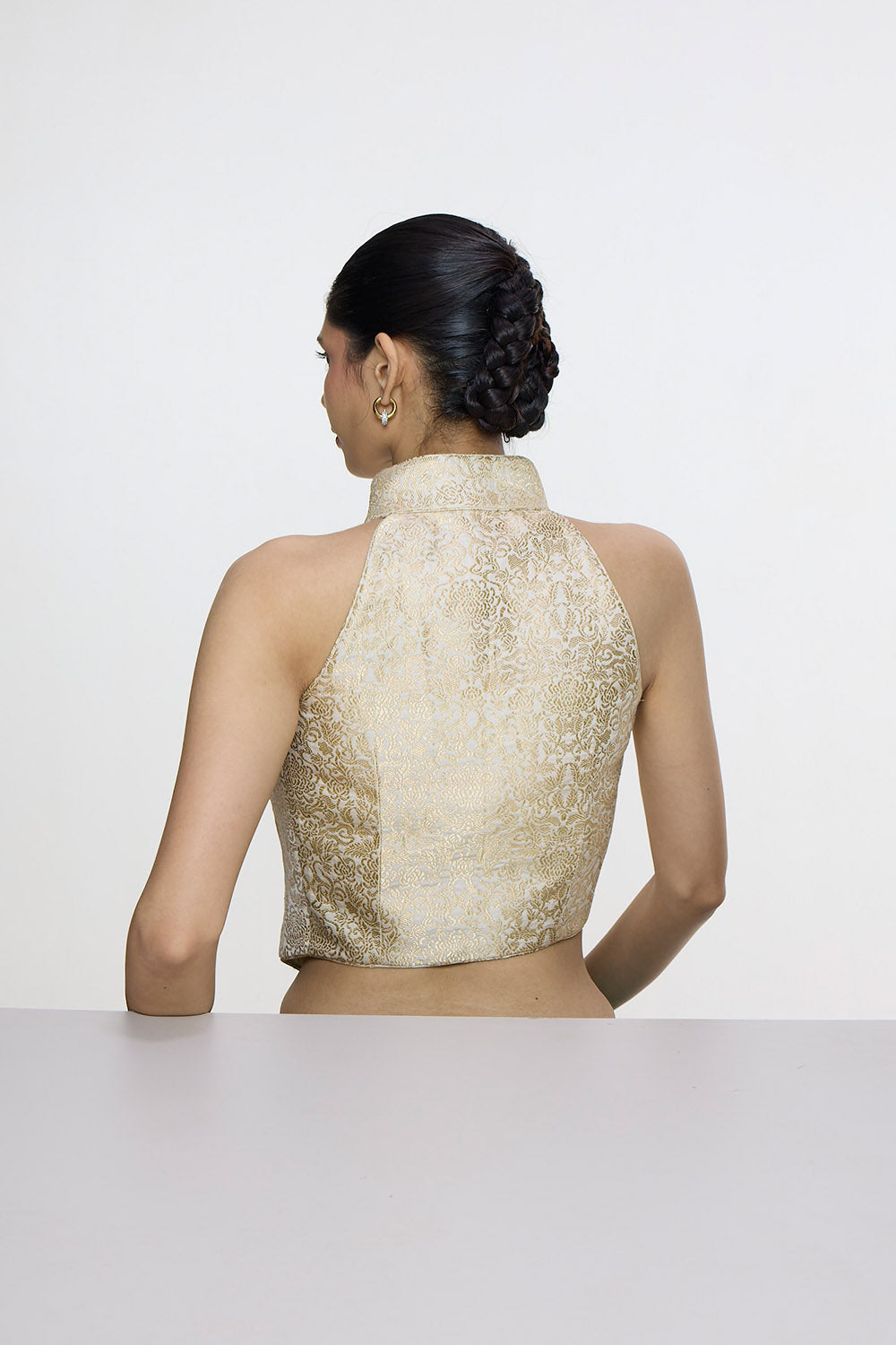 Handwoven Ivory-Gold Blouse