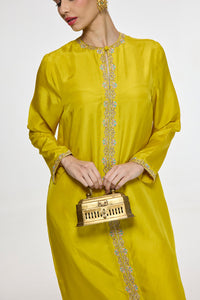 Handwoven Mustard Kurta Set
