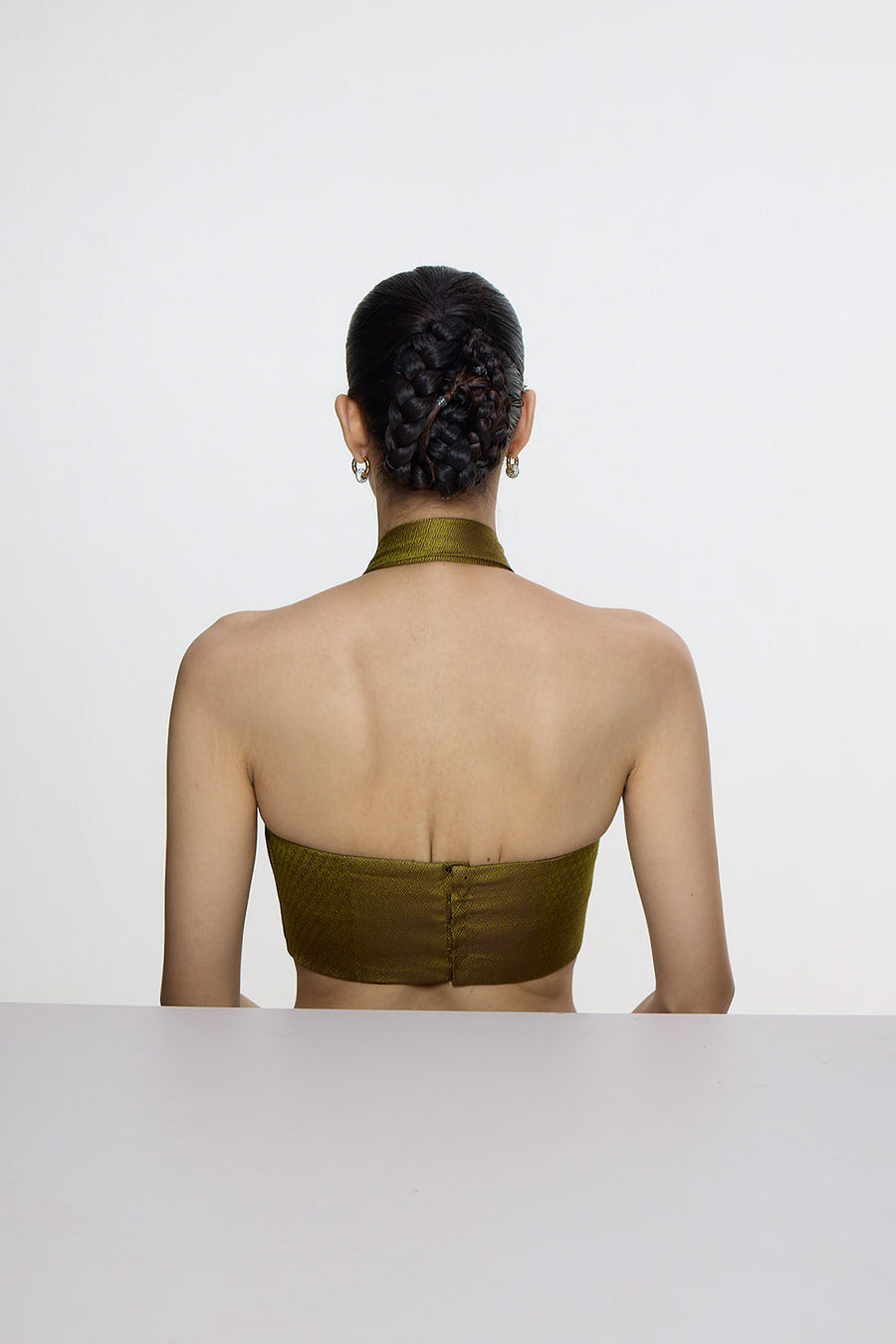 Handwoven Olive Green Blouse