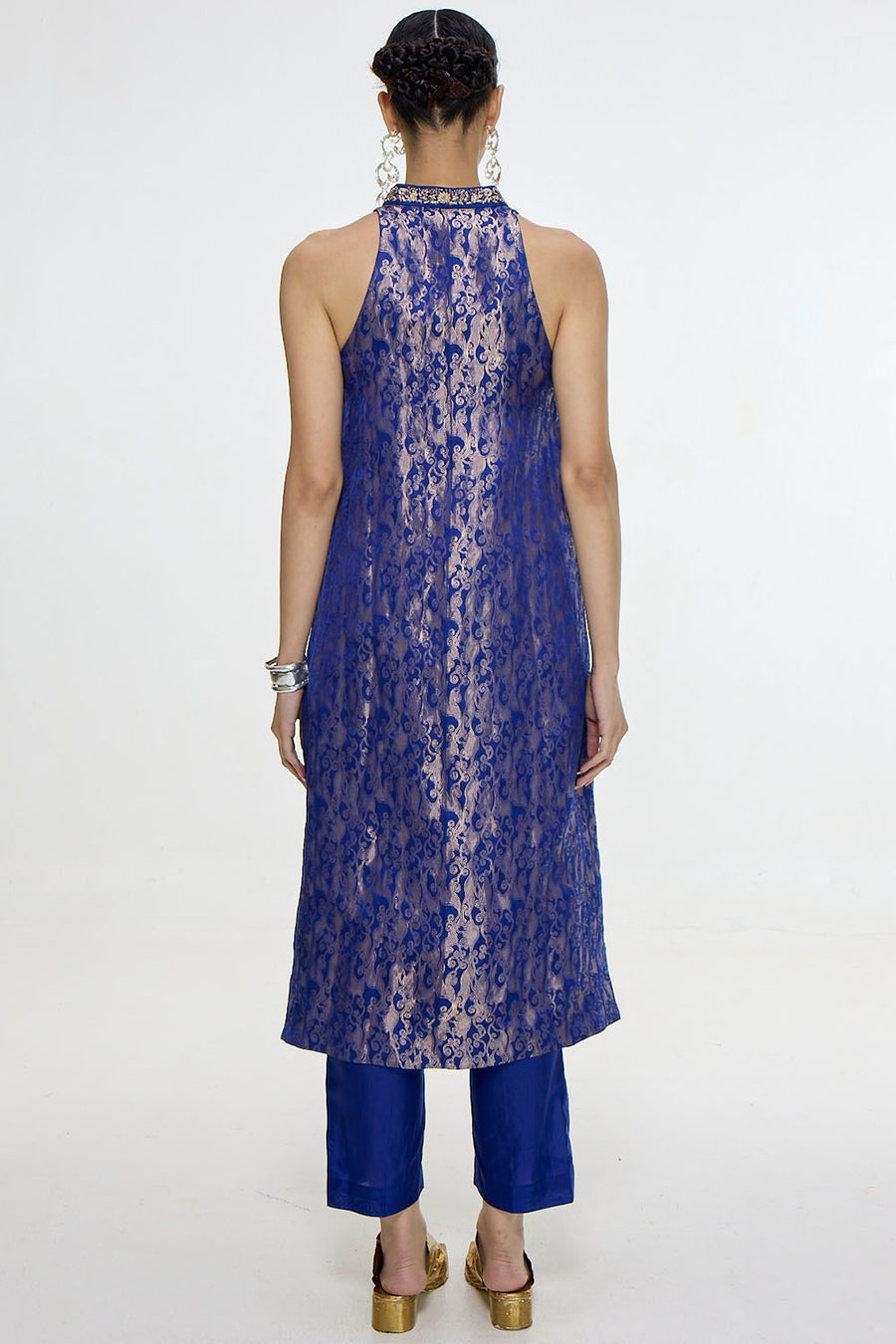 Handwoven Royal Blue Kurta Set