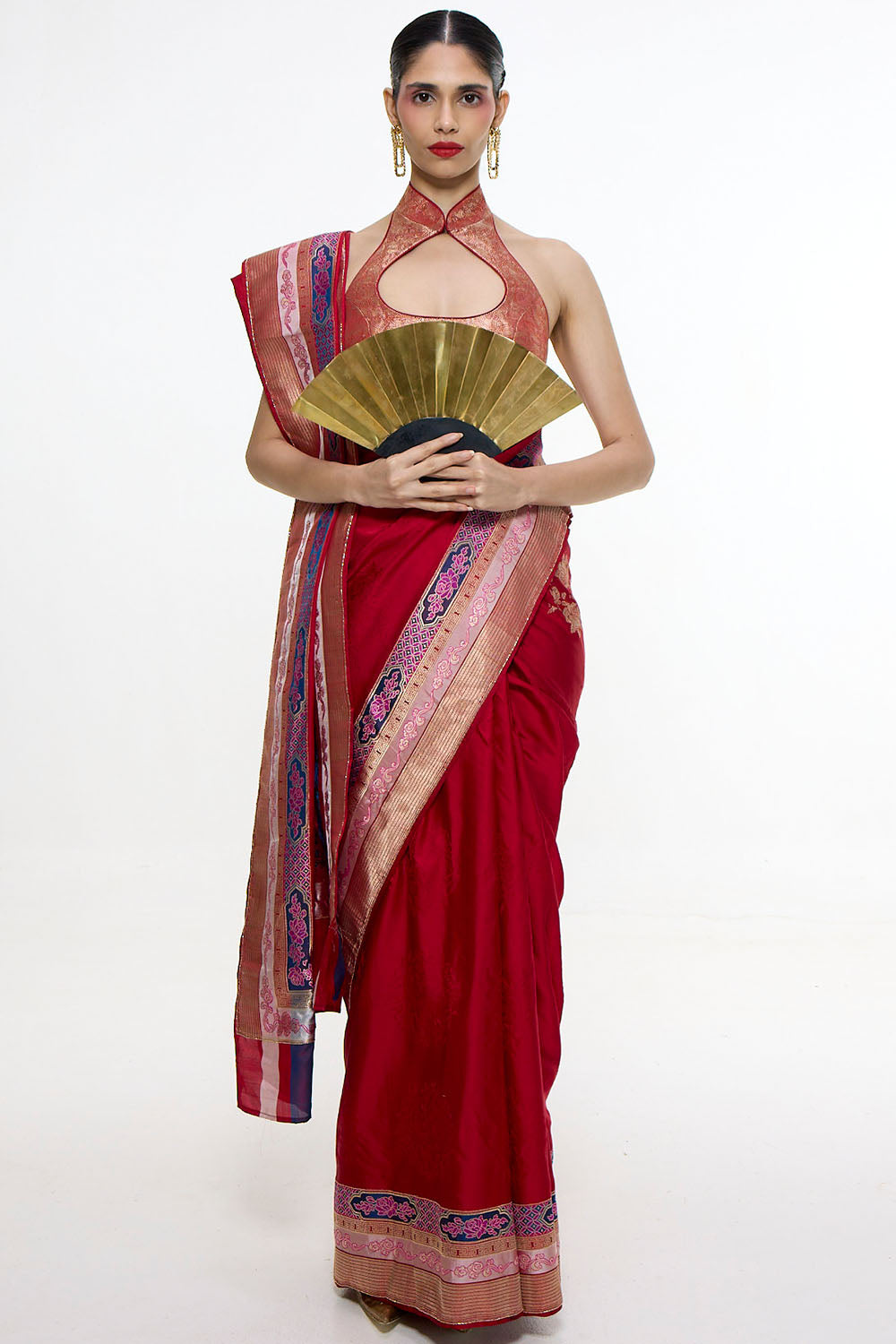 Handwoven Scarlet Red Saree