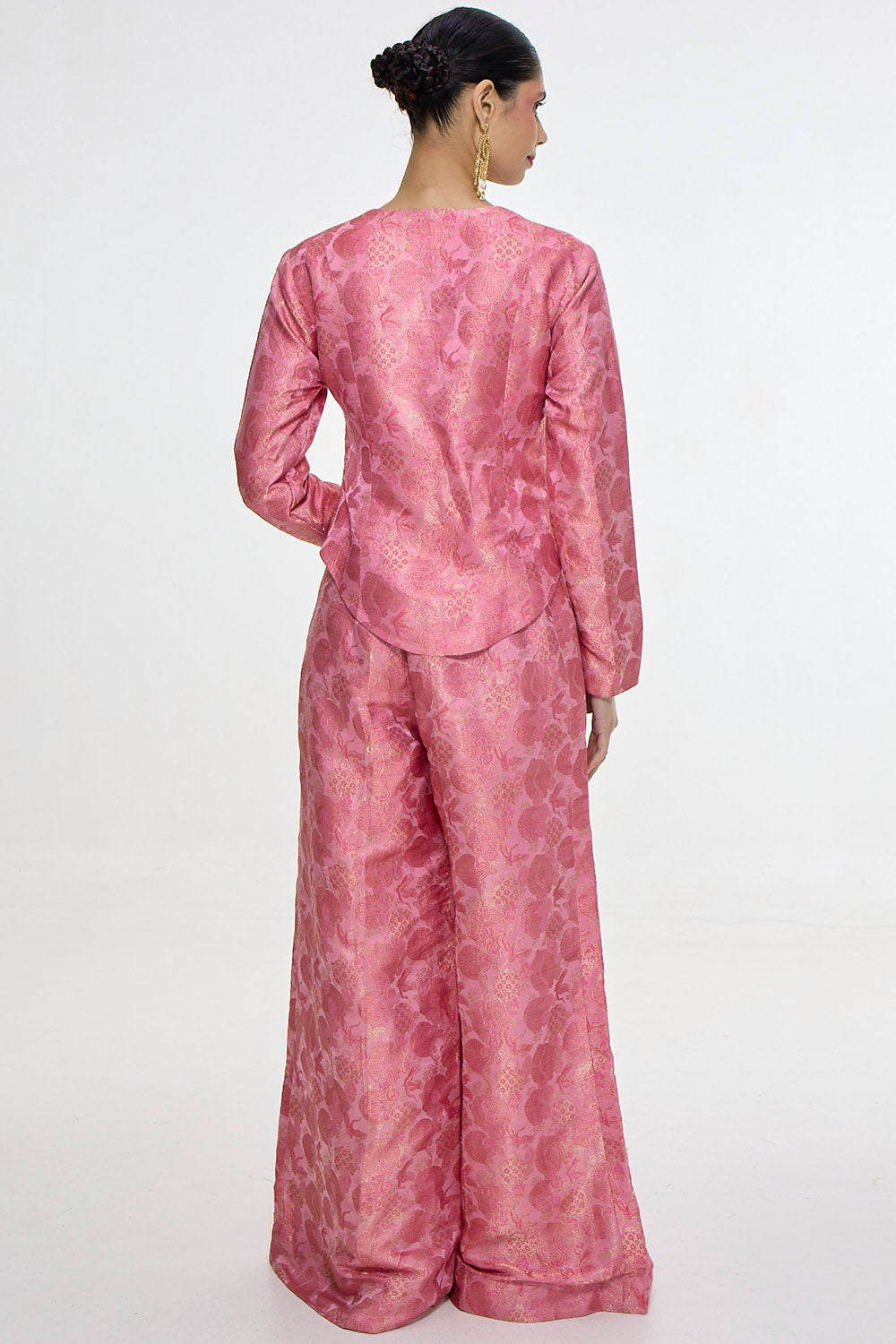 Handwoven Soft Pink Jacket Set