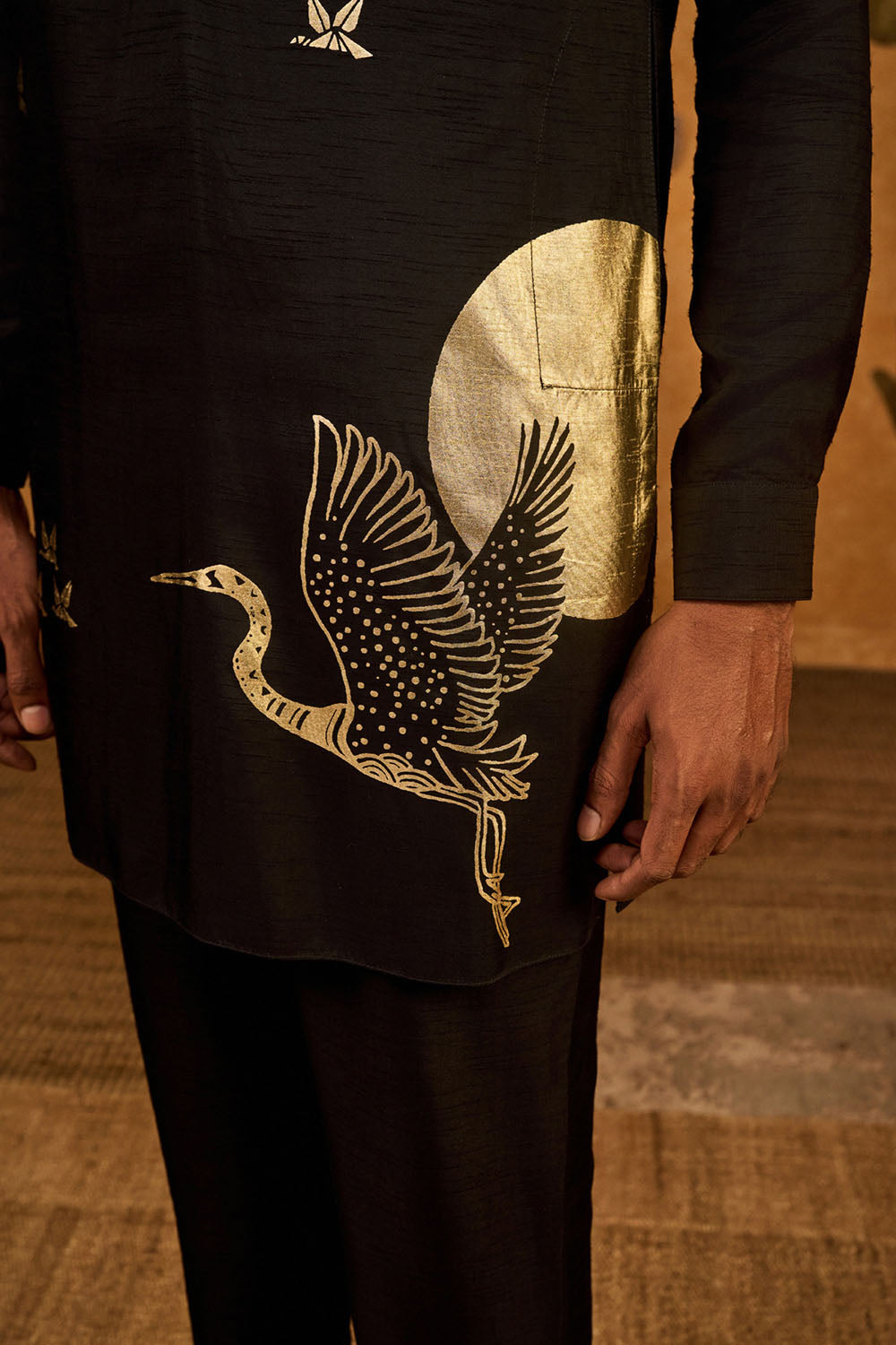 Black Crane Dawn Kurta Set