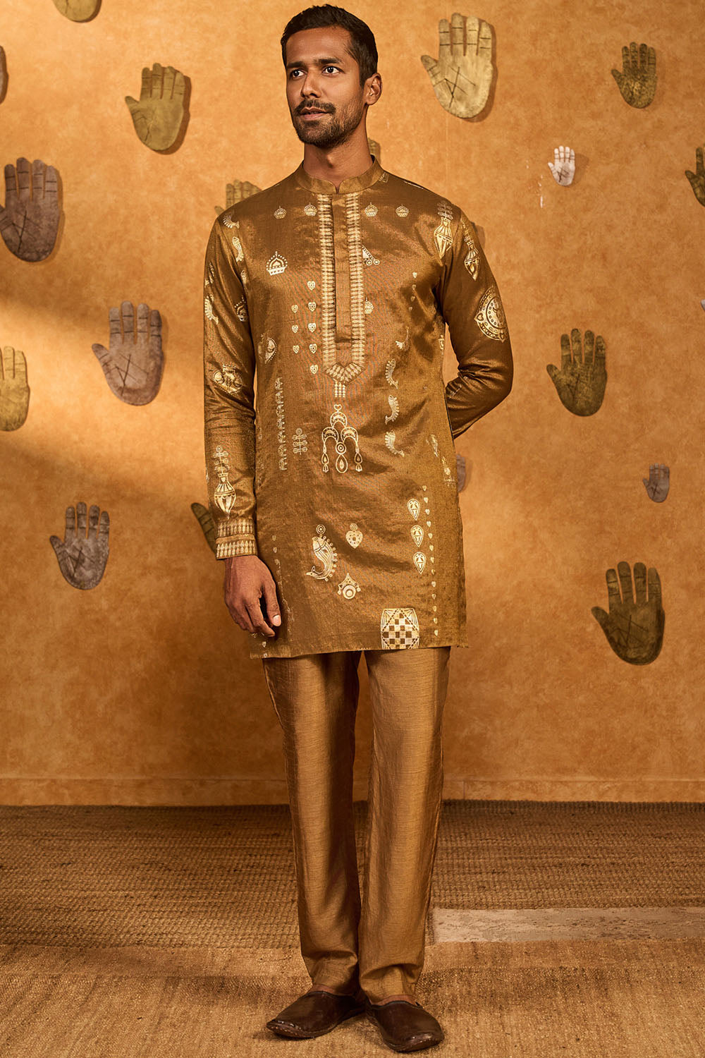 Mocha Folkstone Kurta Set