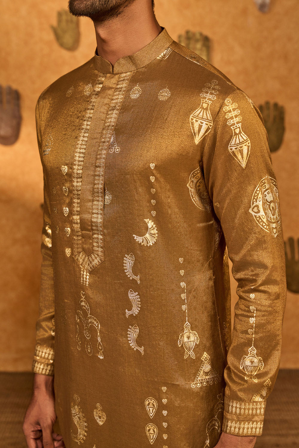 Mocha Folkstone Kurta Set