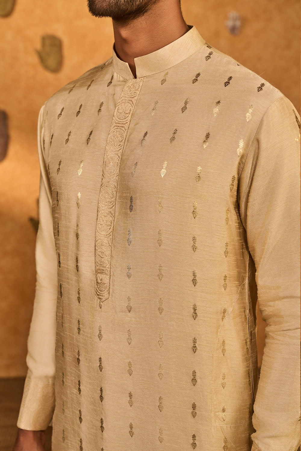 Beige Littile Pots Kurta Set