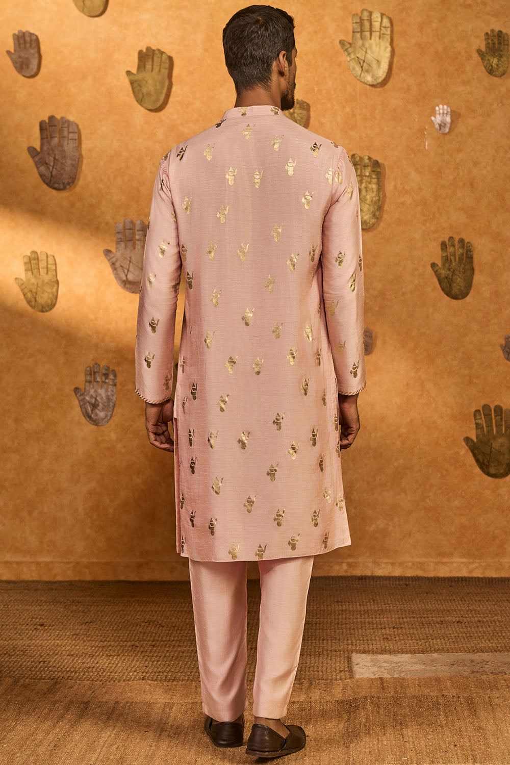 Baby Pink Whispering Leaf Kurta Set