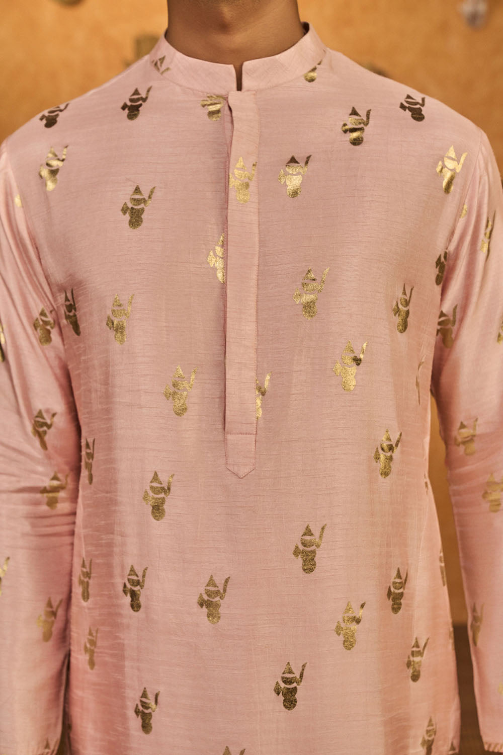 Baby Pink Whispering Leaf Kurta Set