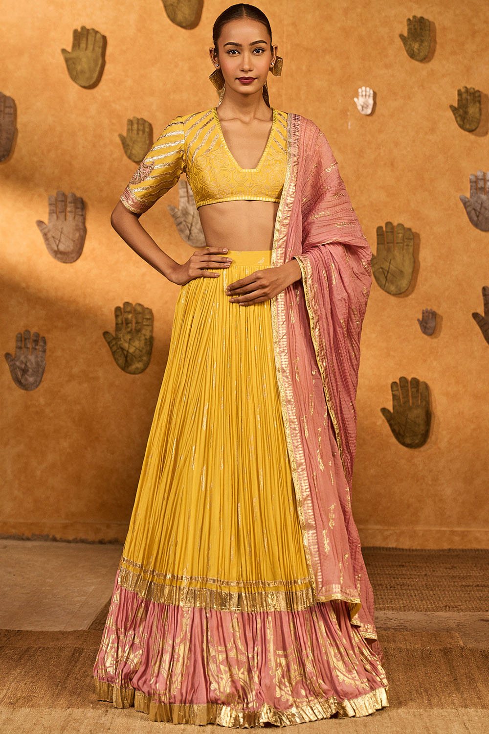 Spiced Ochre Lunar Lehenga Set