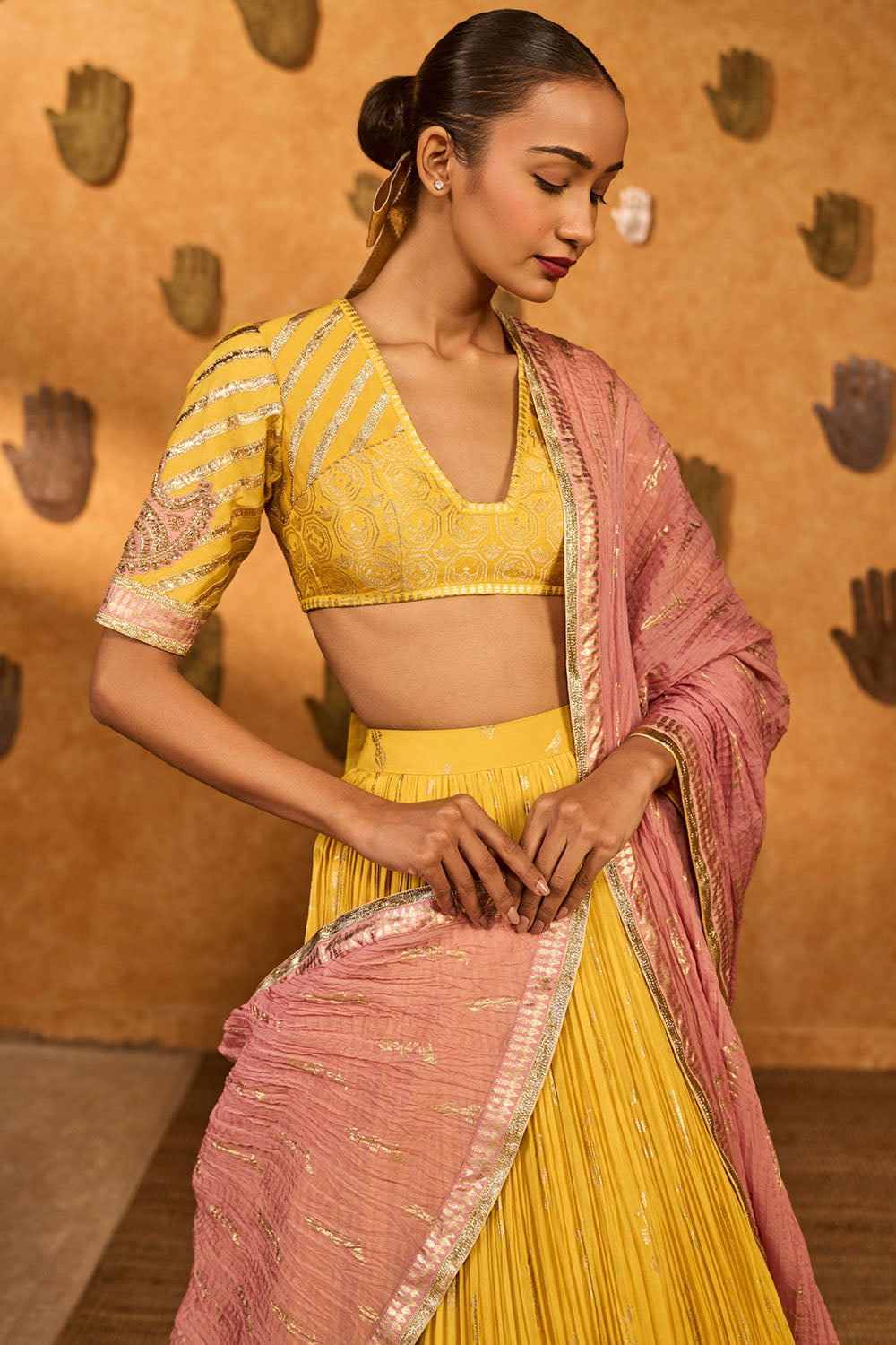 Spiced Ochre Lunar Lehenga Set