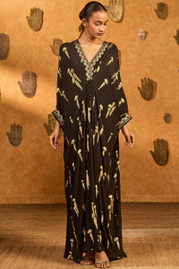 Black Cherry Vine Kaftan