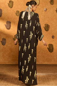 Black Cherry Vine Kaftan