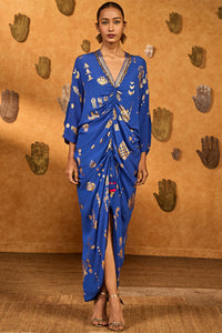 Blue Gilded Folkstone Kaftan