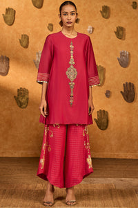 Raspberry Winddrop Kurta Set