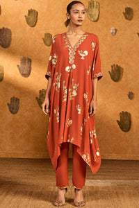 Rust Moon Garden Kurta Set