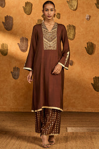 Sepia Cherry Vine Kurta Set RTS