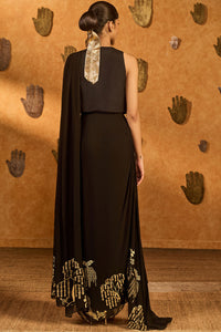 Black Zen Stitched Saree