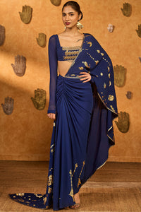 Saphire Folkstone Draped Saree